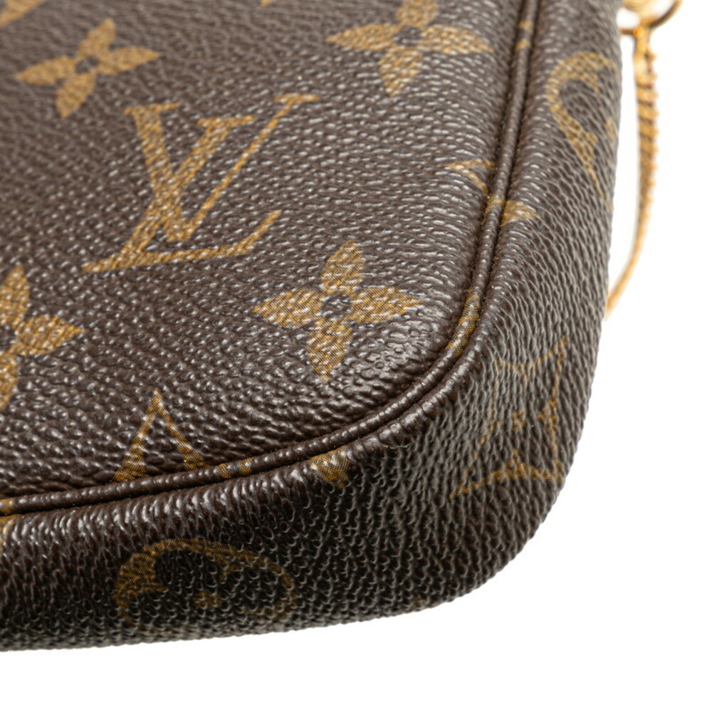 LOUIS VUITTON Authentic Brown Monogram Leather Pouch - Picture 7 of 13